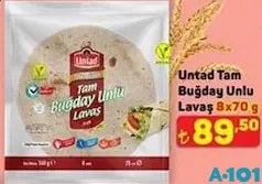 UNTAD TAM BUĞDAY UNLU LAVAŞ 8X70 G fiyat ve kampanya bilgisi